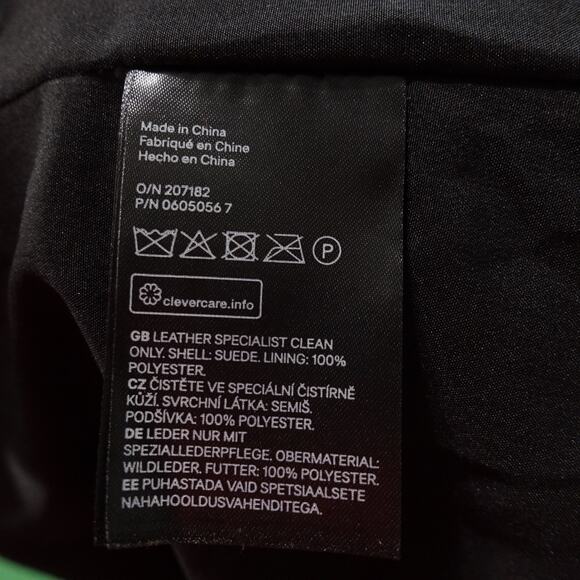 H&M SUEDE LEATHER BIKER STYLE HEAVY METAL JACKET WOMENS SIZE 8 - Picture 10 of 10